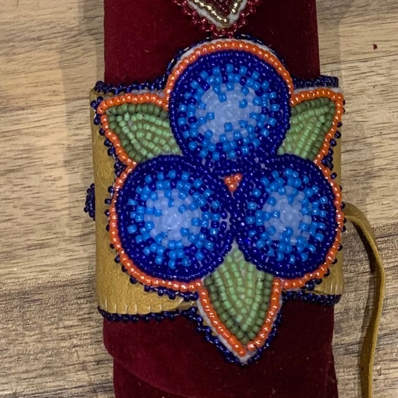 Beaded Blueberry Cuff Bracelet - Picture 3 of 4